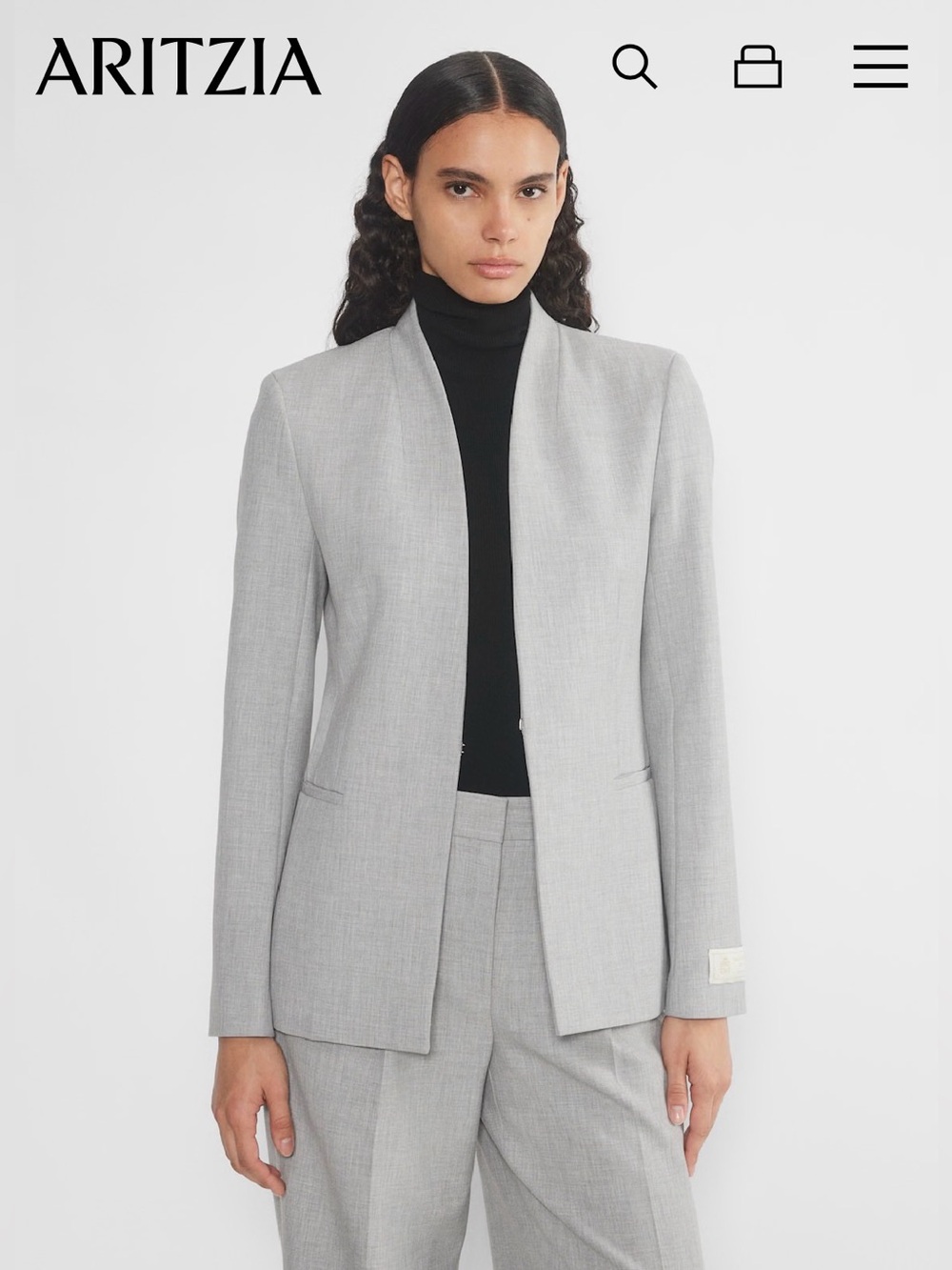 Babaton "Commerce" Blazer. Size 2. Light Grey, NWT,